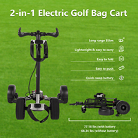 Chariot de golf électrique pliable ESWING 1600W 2-en-1 Push & Ride Buggy avec parapluie Portable Golf Caddy US Warehouse