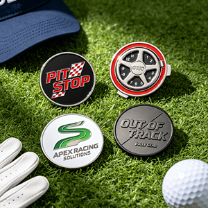 Marqueurs de balle de golf personnalisés avec <span class=keywords><strong>lettres</strong></span>, clips de chapeau pour marqueurs de balle de golf, marqueurs de balle de golf vierges en métal en gros - Product Image 2