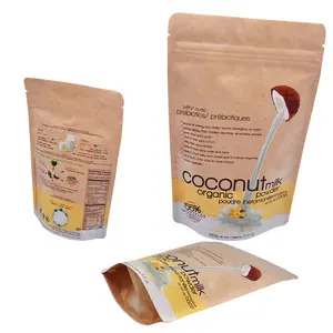 사용자 정의 코코넛 밀크 파우더 포장 파우치 종이 캐슈 너트 우유 코코넛 스낵 식품 포장 가방 너트 칩