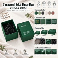 Boîte à montre de luxe personnalisée en carton rigide avec coussin doux pour montre, couvercle et base, coffret cadeau pour une seule montre-bracelet, idéal pour les magasins de détail et les présentoirs.