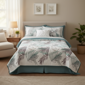 Edredón Novo Ultra Light Quilt Doble con Estampado de Hojas Creta, Relleno de Poliéster, para Todas las Estaciones, Uso Doméstico, Estilo Moderno - Product Image 2