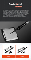Pâte thermique en métal liquide Thermal Grizzly Conductonaut pour CPU GPU, conductivité thermique 73 W/MK, 1g