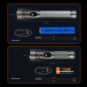Linterna Táctica LED WOSEN con Pantalla Inteligente, Luz Potente, Resistente al Agua IP66, Recargable, Más de 1000 Lúmenes, Haz de Luz Ajustable - Product Image 6