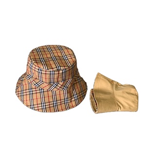 Vente en gros femmes chapeaux mode 2023 classique tartan plaid à carreaux pêche seau chapeau réversible <span class=keywords><strong>bob</strong></span> style britannique - Product Image 1