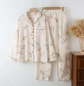 <span class=keywords><strong>Biologico</strong></span> all'ingrosso <span class=keywords><strong>cotone</strong></span> 100% classico <span class=keywords><strong>pigiama</strong></span> manica lunga <span class=keywords><strong>pigiama</strong></span> estivo pigiami <span class=keywords><strong>donna</strong></span> - Product Image 5