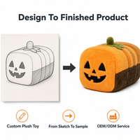 Boneka Plushie Roti Panggang Labu Oranye Halloween, Mainan Boneka Makanan Lembut Custom, Gantungan Tas, Dekorasi Liburan, MOQ Rendah, Solusi OEM ODM