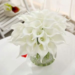 New Design Modern EVA Artificial White Lily Flowers Heads for Hanging Crystals <b>Wedding</b> <b>Ceiling</b> <b>Decoration</b> - Product Image 4