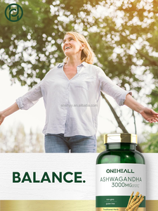 OEM 3000mg Ashwagandha <strong>Supplement</strong> Capsules Gluten Free Antioxidant Root Extract Ashwagandha Capsules - Product Image 5