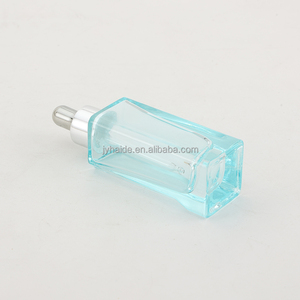 ขวดแก้วหยดน้ำสีฟ้าขวดแก้วทรงสี่เหลี่ยมหรูหราขนาด30มล. - Product Image 4