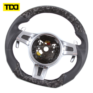 Volante TDD de Fibra de Carbono Real Compatible con Porsche 911 987 997 970 987 958 981 Macan Cayenne Panamera Taycan 2008 2004 2014 - Product Image 4