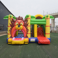 Château gonflable de videur de lion-Jouet sautant d'enfants pour des parties de jeu d'intérieur/extérieur