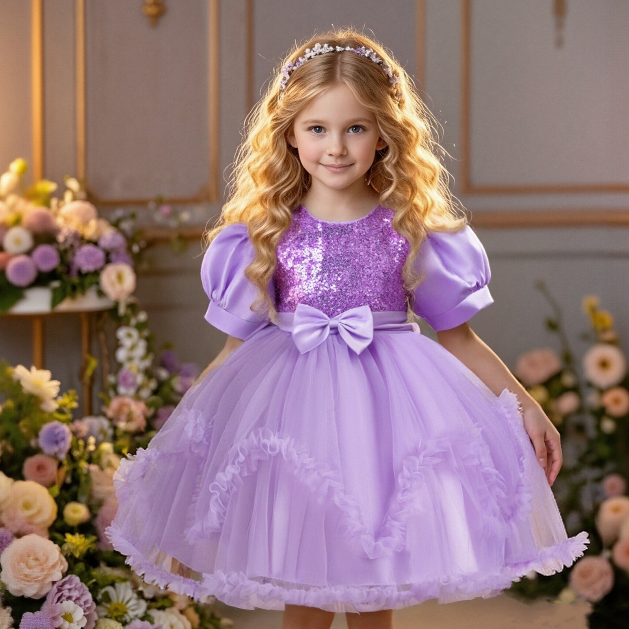 Buy In Bulk 10 Year Old Birthday Dresses Spaghetti Strap & Milk Silk  Material | Alibaba.com