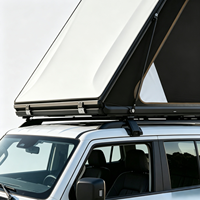 Zentopia 8cm Ultraflaches Aluminium-Hartschalen-Dachzelt Ohne Aufbauzeit Dreieckiges Keilförmiges Flaches Vier-Jahreszeiten-Autozelt