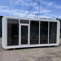 Maison conteneur de luxe modulable et confortable, type Apple Cabin Space Capsule, 2 chambres avec cuisine