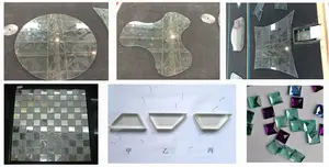 작은 CNC 자동적인 얇은 소형 둥근 정연한 모양 거울 유리제 절단기