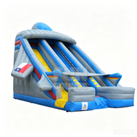 Glissière d'urgence gonflable à double canal en PVC pour usage extérieur