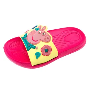 Nuevo Modelo de dibujos animados diseño RB superior niño flip flops zapatillas de baño interior deslizante zapatillas de playa al aire libre sandalias para niño