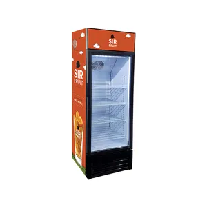 Meisda SC190B 190L réfrigérateur à affichage vertical à porte en verre avec lampe de refroidissement direct