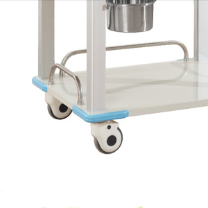Sichuan Ruilang Aluminum Steel Infusion Cart Double Layer Silent Nursing <b>Trolley</b> With Fixed Handrail For Hospital Use - Product Image 2