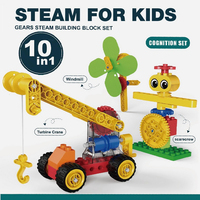 Kits de blocs de construction 10 en 1, 42 pièces, jouets éducatifs STEM, apprentissage de la construction, ingénierie, préscolaire, tout-petits, ensemble de construction en briques
