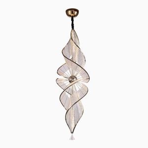 <b>Light</b> Luxury Belt <b>Chandelier</b> for Villa Hotel Dining Room Empty Staircase Glass Middle Large Living HM-XX789 Luxury Living Room C - Product Image 1