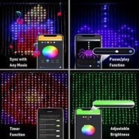 Guirlande lumineuse LED RGBIC intelligente avec contrôle via application mobile, édition DIY, en cuivre, pour décoration intérieure et extérieure, 10M USB 1M