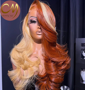 Perruque Lace Front Bouclée Pré-Pluckée Noire Blonde Marron avec Mèches, Cheveux Humains Vierges, Personnalisable en Gros, Fournisseur Populaire, Livraison Directe - Product Image 1