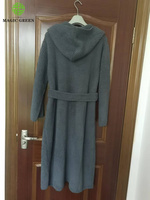 Magic Green Hooded Cozy Plush Knit Micro Feather Yarn Super Soft Top Craft Zero Defect Absorbent Hombres Mujeres Sudadera con capucha Unisex Robes