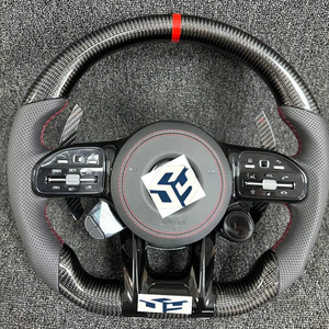 Volante de Fibra de Carbono para Automóvil <span class=keywords><strong>Mercedes</strong></span>-<span class=keywords><strong>Benz</strong></span> <span class=keywords><strong>AMG</strong></span> C190 W117 W166 W177 W197 W205 W213 W216 W217 W218 W222 W253 W257 - Product Image 1