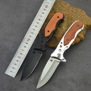 Cuchillo Plegable de Bolsillo Táctico de Supervivencia EDC para Camping, con Hoja de Acero Inoxidable 3cr13 OEM y Mango de Madera de Olivo, con Bloqueo Liner Lock - Product Image 6