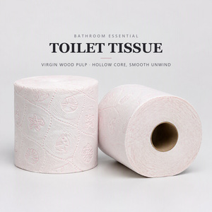 Papier toilette personnalisé avec logo, petit rouleau, pâte de bois vierge, pour distributeur, importateur, vente en gros, emballage en carton, fourniture OEM - Product Image 5