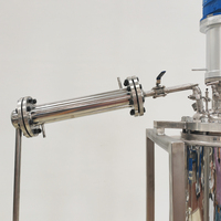 5L 30L acier inoxydable PID contrôle condensateur horizontal réservoir de réception polymérisation réaction bouilloire vide moteur pompe à moteur