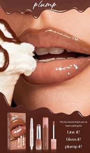 Ensemble cosmétique pour les lèvres 3 en 1 personnalisable MLM : crayon à lèvres, gloss aqueux, rouge à lèvres miroir, waterproof, haute brillance, trousse de maquillage portable - Product Image 3