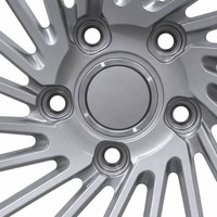 Velg Aluminium Alloy Tempa 2-Piece Custom 25mm Perak Brushed Multi-Spoke Detail Rivet Anti-Oksidasi Desain Cekung Sport