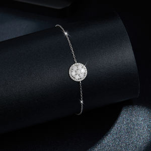 Bracelet tennis pour femme en moissanite VVS cultivée en laboratoire, 1 carat (6,5 mm), rond, serti de pierres, avec initiale, style classique, bijoux chrétiens, bracelets - Product Image 5