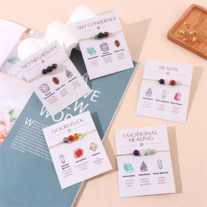 批发水晶手链手工天然水晶珠灵气水晶手链挂件配卡片礼品 - Product Image 2