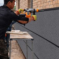 Revêtement extérieur de villa, panneau décoratif en métal sculpté, façade avec design de surface en relief