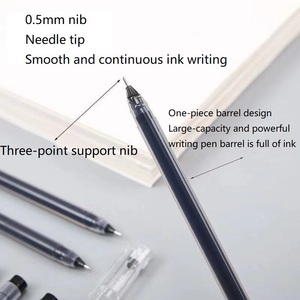 <span class=keywords><strong>Stylo</strong></span> gel de carbone de grande capacité 0.5mm, <span class=keywords><strong>stylo</strong></span> avec tête à aiguille, pour signature d'étudiant, papeterie de bureau - Product Image 4