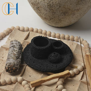 C & H <span class=keywords><strong>Palo</strong></span> <span class=keywords><strong>Santo</strong></span> White Sage Holy Wood Hormigón Soporte para incienso Placa Soporte para Salvia Quemador Bandeja para difuminar - Product Image 4