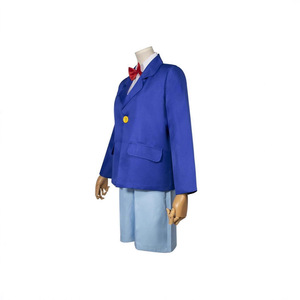 Disfraz de Detective Conan Shinichi Kudo para hombre, uniforme escolar, chaqueta azul, pantalones cortos, pajarita - Product Image 2