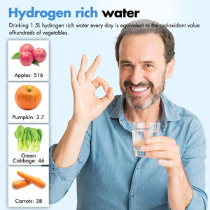 शुद्ध प्रवाह बड़े नेतृत्व वाला प्रदर्शन 2000 मिलीलीटर 2000ppb इलेक्ट्रोलाइटिक हीटिंग काउंटरटॉप हाइड्रोजन पानी मशीन रसोई के लिए - Product Image 4