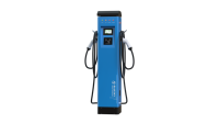 Station de recharge pour véhicules électriques Blueksy, montage au sol, 44 kW, deux stations de recharge pour véhicules électriques de type 2, 22 kW, avec système de paiement par carte de crédit POS