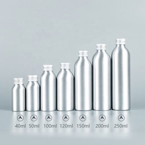 Botella de Aluminio de 50-250 ml con Tapa, Botellas Recargables para Cosméticos, Tapa Plateada Dorada, Envase de Aluminio, Botella de Viaje - Product Image 3