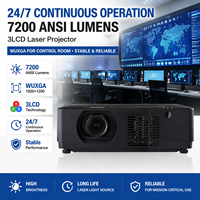 Projecteur laser 3LCD 7200 ANSI Lumens Wuxga pour salle de contrôle, compatible avec les processeurs de mur vidéo