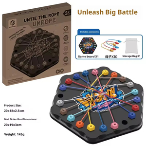 <span class=keywords><strong>Gioco</strong></span> <span class=keywords><strong>da</strong></span> <span class=keywords><strong>Tavolo</strong></span> Educativo Interattivo in Plastica, Puzzle 'Sfilaccia la Corda' con Giocattoli Antistress per Bambini Unisex - Product Image 5