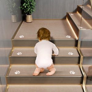 Tapetes Personalizados para Escaleras L7, Rectangulares, Antideslizantes, para Interiores, con Diseño de Huella de Perro, Fácil Instalación - Product Image 3