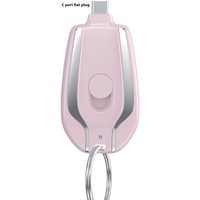 Batterie externe d'urgence portable compacte personnalisée avec porte-clés, chargeur d'urgence Type C, alimentation de secours