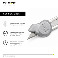 Couteau utilitaire de précision CLEZE SPX-G1 avec guide de découpe pour vinyle, film de protection de peinture (PPF) et film teinté pour vitres