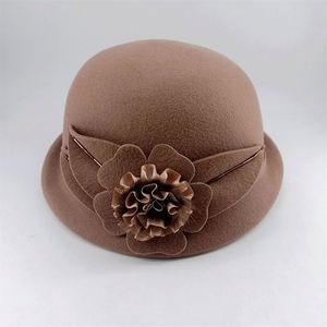 Soft Derby <b>Hat</b> Elegant Women Wool Felt Cloche Church Bowler Winter Fedora <b>Hat</b> - Product Image 3