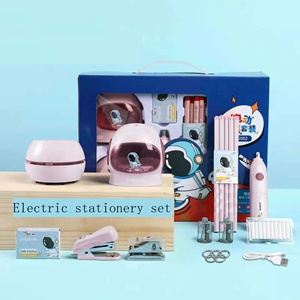 Kit de papeterie de bureau <span class=keywords><strong>licorne</strong></span> violette, <span class=keywords><strong>taille</strong></span>-<span class=keywords><strong>crayon</strong></span> électrique et gomme avec recharge de gomme, coffret cadeau pour enfants d'école - Product Image 2